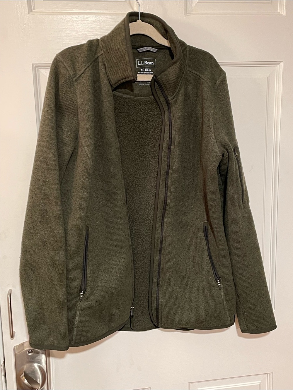 L.L. Bean Women's Olive Utility Fleece Jacket